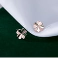 thumbnail image 3 of Solid 925 Sterling Silver Clover Leaf Stud Earrings for Women Teens Small Clover Stud Earrings Shamrock Earrings Spring, 3 of 12