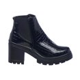thumbnail image 2 of Botín Napa Casual Mujer Cómodo Suave Moda Urbana Juvenil Charol Negro Craqueado 032D1Q negro 25 Incógnita 032D1Q, 2 of 7