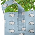 thumbnail image 2 of Baby Grow Bags 5-Pack, Counting Sheep Pattern, Heavyduty Fabric Pots with Handles for Plants, 2 Sizes, Pale Blue White, by Ambesonne, 2 of 3