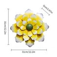 thumbnail image 3 of 12 inches Metal Flowers Wall Decor Metal Wall Art Decorations Hanging for Indoor Outdoor Home Bathroom Bedroom, 3 of 10