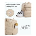 thumbnail image 4 of Bolsa de gimnasio BAGSMART para mujer resistente al agua Weekender Camel, 4 of 8