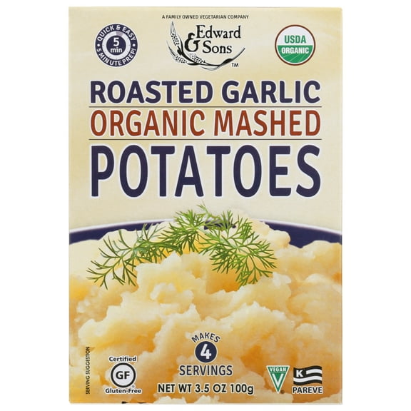 Edward And Sons Organic Mashed Potatoes Roasted Garlic, 3.5 Oz