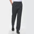 thumbnail image 4 of Elastic Restaurant Cafe Chef Waiter Pants Trousers Uniform Men Restaurant Uniform Accs Striped 4XL, 4 of 9