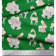 thumbnail image 2 of Soimoi Rayon Fabric Deer,Elephant & Rabbit Kids Print Fabric by Yard 56 Inch Wide, 2 of 2