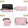 thumbnail image 5 of Hair Tool Organizer Bag with Heat Resistant Mat Removable Travel Storage Case for Hot Air Brushes Curling Irons Pink Line Art Sea Life Pattern, 5 of 8