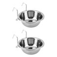 thumbnail image 1 of 2 Sets Pet Stainless Steel Hanging Bowl Pet Bowls Stainless Steel Pet Food Container, 1 of 4