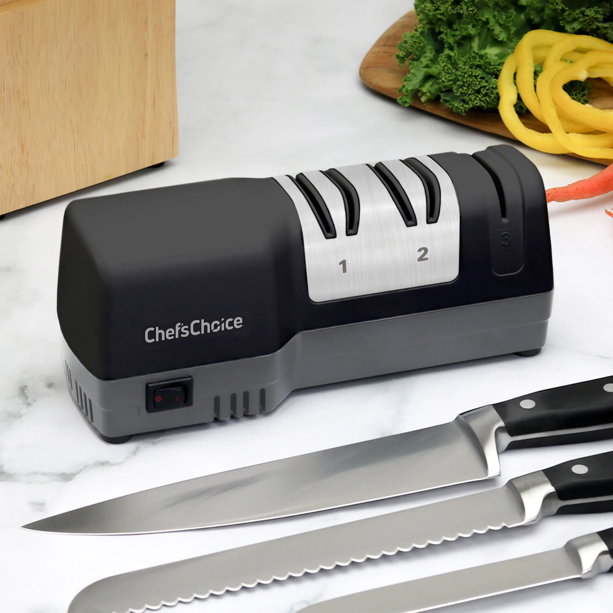 Chicago cutlery Magna Sharp manual knife sharpener with magnetic back