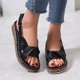 thumbnail image 1 of Moda mujer sólido verano señoras cómodas sandalias talón pendiente Casual playa zapatos Wmkox8yii  sa718, 1 of 9