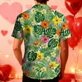 thumbnail image 6 of Stamzod Hawaiian Shirt for Men Tropical Printed Summer Oversized Button Up Shirt Men Vacation Beach Short Sleeve Shirts Green Y XXXL, 6 of 9