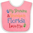 thumbnail image 3 of Inktastic Florida Grandma Grandpa Loves Me Boys or Girls Baby Bib, 3 of 4