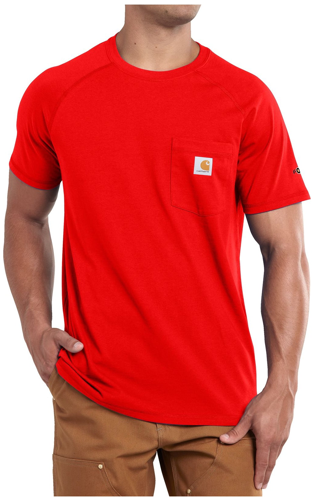 red carhartt shirt