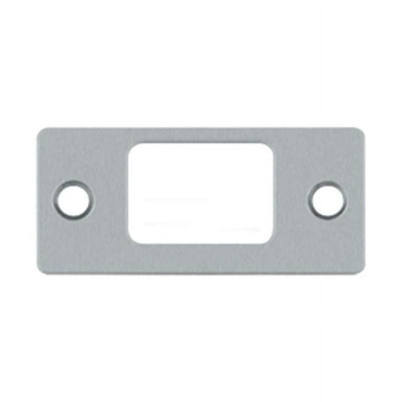 2.75 x 1.25 in. Deadbolt Strike Plate, Satin Chrome - Solid