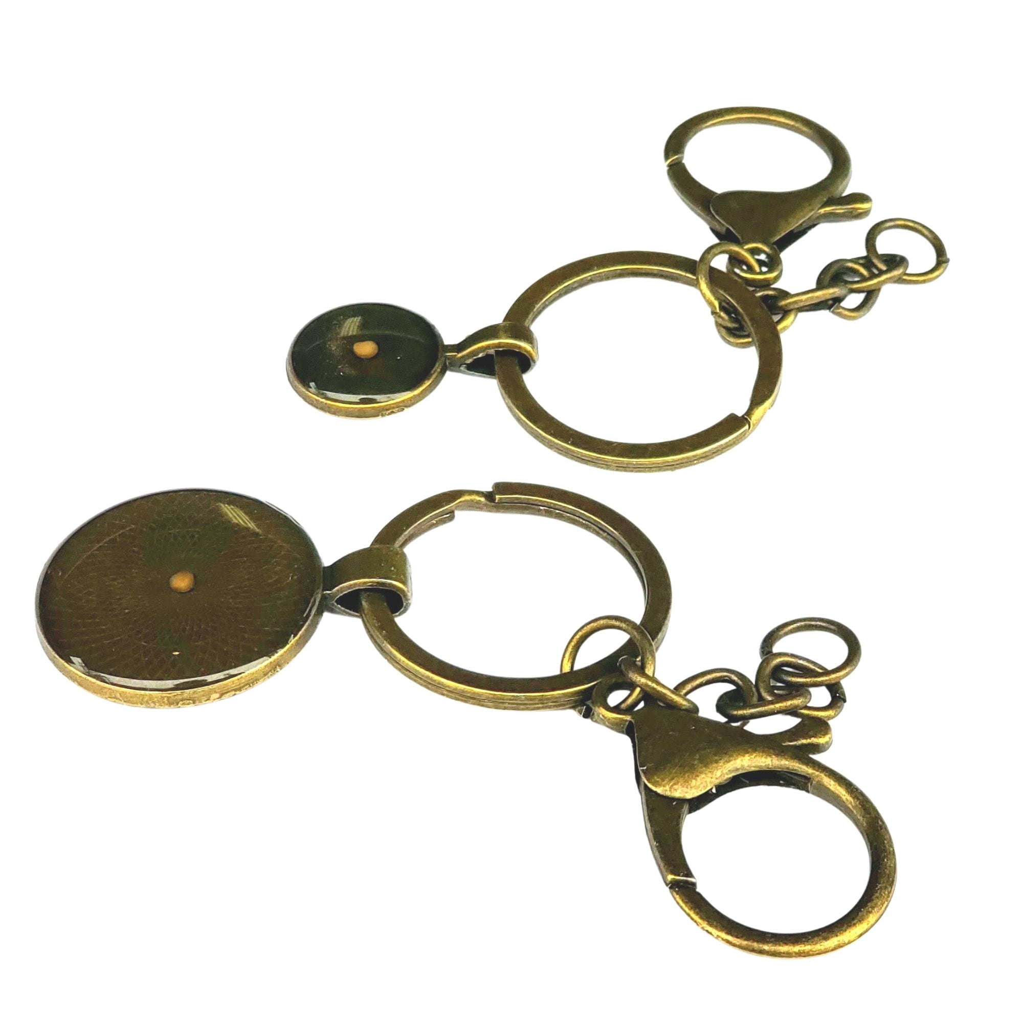 Mustard seed keychain,large 25mm hand made bronze bezel, gift wrapped with scripture card