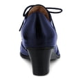 thumbnail image 4 of FSJ Women Vintage Closed Toe Dress Oxfords Comfortable Chunky Heel Wingtip Brogues Perforated Lace-Up Pumps Office Shoes Size 9.5 Blue, 4 of 4