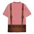 thumbnail image 5 of Bobifish Boys Tee Shirts Oktoberfest Red Gingham Print Crew Neck Short Sleeve T-Shirts Seasonal Festive Everyday Tops Tees, 5 of 5