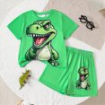 thumbnail image 2 of UAYOTSE Toddler Baby Boy Summer Outfit Funny Letter T-Shirts Top Shorts Set Infant Boy Summer Clothes 6 12 18 Months 2T 3T Sets,Sizes 3-4 Years, 2 of 8