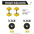 thumbnail image 2 of Adjustable Dumbbell Weight Set 33 Lbs, Dumbbell Weights With Pe Coating and Comfortable Handle for Home Gym, 2 of 7