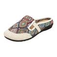 thumbnail image 6 of Rokment Women's Bohemian Ethnic Mules Dress Slides Sandals Beach Summer Vintage Casual Closed Toe Wedge Low Heels Comfortable Walking Half Slippers Clogs for Wide Width Red Size 9.5, 6 of 7