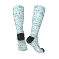 thumbnail image 4 of Fotbe Rabbit And Dragonfly print Women's Men's Novelty Crew Socks Cotton Socks Knee High Socks for Walking,Running,Nurses,Pregnancy, 4 of 9