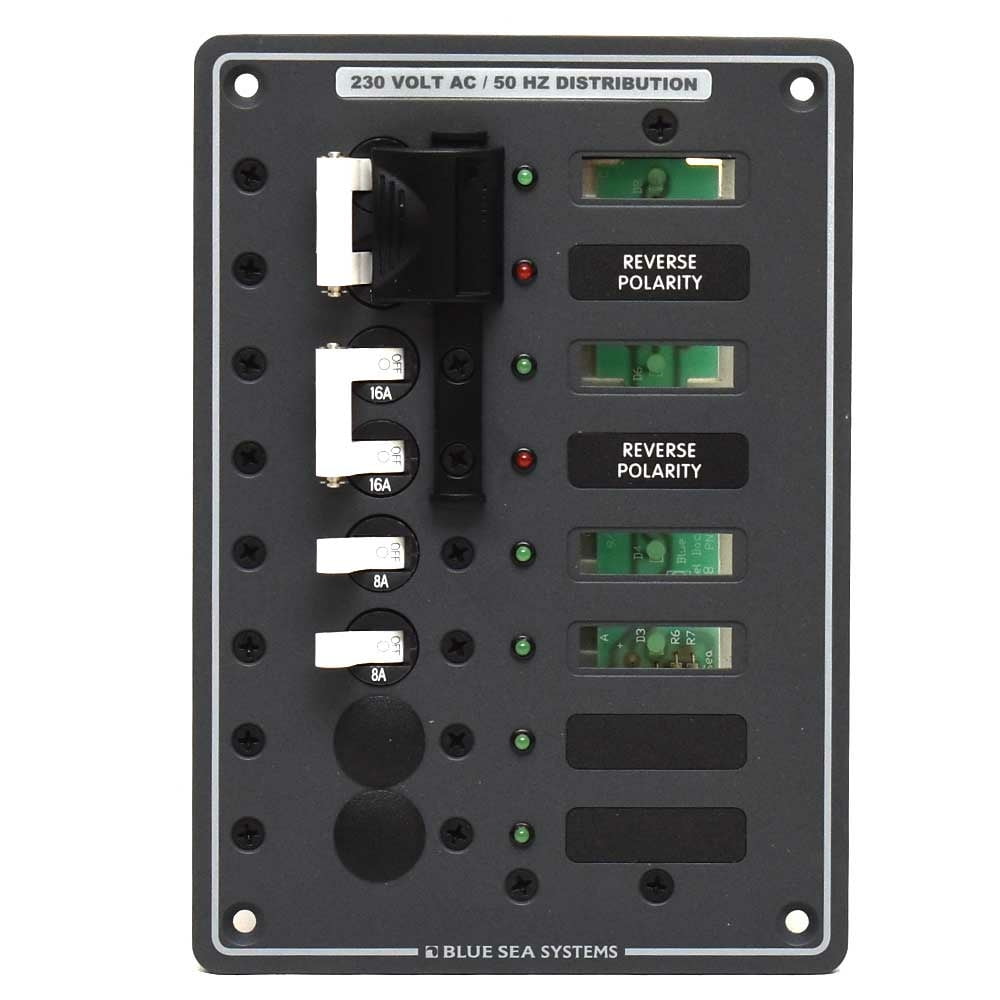 Blue Sea Boat Power Distribution Panel 8567 230V AC Source Selector