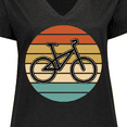 thumbnail image 4 of Inktastic Bicycle Vintage Cyclist Sunset Women's Plus Size V-Neck T-Shirt, 4 of 5
