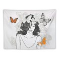 thumbnail image 5 of ONETECH  Art Line Aesthetic Tapestry, Simple Women with Flower Butterfly Wall Hanging, Modern Minimalist Abstract Creative Sketch Wall Décor for Dorm Bedroom Office, 5 of 7
