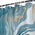 thumbnail image 2 of Gold Blue Marble Shower Curtains,Farmhouse Shower Curtains for Bathroom, Bath Shower Curtain Sets Waterproof Fabric Decor 72×72inch, 2 of 4