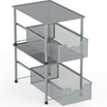 Simple Houseware Stackable Under Sink Sliding Basket Organizer