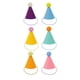 thumbnail image 1 of Set de 6 gorros para fiestas de cumpleaños de mascotas, accesorios de disfraces, ligeros, gorros en forma de cono, multicolores, para cachorros, muñec, 1 of 7