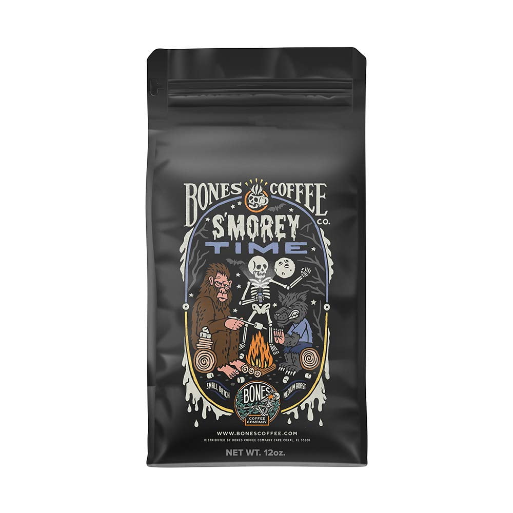 Bones Coffee Company Flavored Coffee Beans, S'morey Time