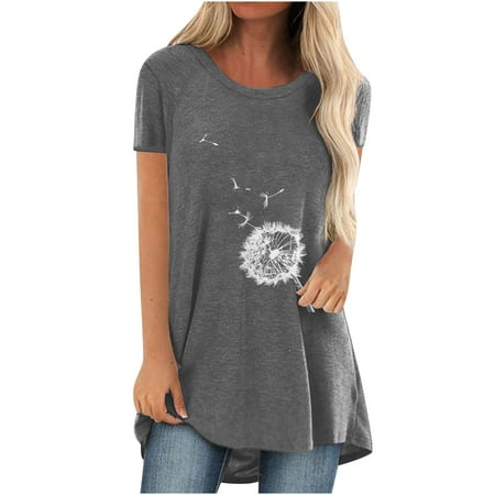 

Corset Top Maternity Shirts Women Fashion Casual Printing Shirts Short Sleeve Loose Tee Tops Tunic Blouse Womens Tank Tops Black Crop Top New Arrival Gray S