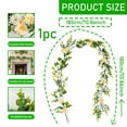 thumbnail image 4 of Eucalyptus Garland with Flowers 5.9FT, Artificial Greenery Garland for Wedding Arch Backdrop, UV Protected Garland for Indoor Outdoor Table Wall Party Decor, 4 of 9