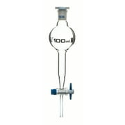 Separating Funnel, 100ml - Gilson - PTFE Key Stopcock - Socket/Cone Size 19/26 - Borosilicate Glass - Eisco Labs