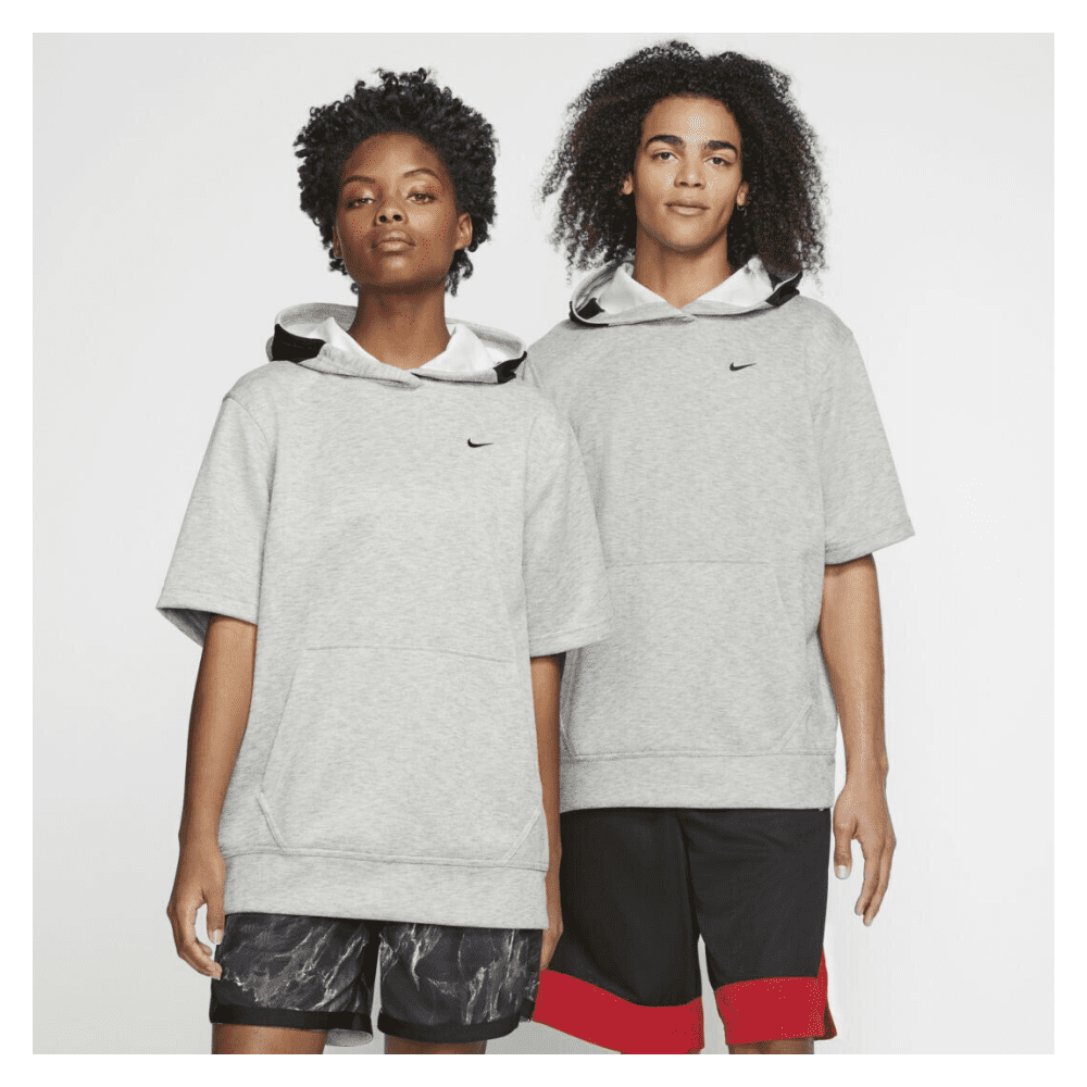 nike training short sleeve hoodie