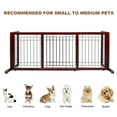 thumbnail image 2 of UBesGoo Folding Adjustable Freestanding 2 Panel Wood Dog Slide Gate Baby Safety Fence, no Drilling no Damage, 2 of 6