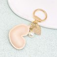 thumbnail image 2 of LYMAYTER Key Ring Pearl Decor Carved Letter Key Chain - Faux Leather, Heart Pendant, 2 of 7