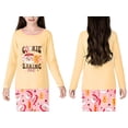 thumbnail image 2 of Beezizac Girls Christmas Pajamas Yellow & Pink Gingerbread Man Soft 2-Piece Long Sleeves Set Outfit Cute Kid Size 16, 2 of 8