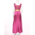 thumbnail image 4 of TSSOE Women Metallic Cross Praise Dance Dress Worship Dancewear Ruffle Overlay Maxi Dress Hot Pink 3XL, 4 of 7
