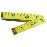 Soft Tape Measure Double Scale Body Sewing Flexible Ruler for Weight Loss Medical Body Measurement Sewing Tailor Craft Vinyl Ruler, Has Centimetre Scale on Reverse Side 60-inch (Yellow)