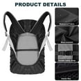 thumbnail image 3 of Rain Covers for Backpacks with Reflective Strips, Waterproof Backpack Rain Cover With Vertical Reflective Strap, Rain Cover School Bag for Hiking, Camping, Travel, Cycling(Black/XS), 3 of 6
