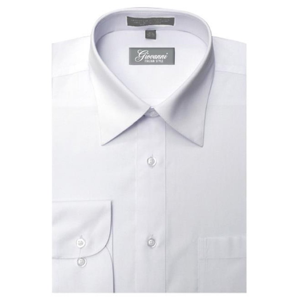 Giovanni Giovanni Men's White Convertible Cuff Dress Shirt 15.5 15.5