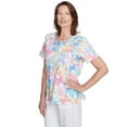 thumbnail image 3 of Alfred Dunner Womens Petite Spring Butterfly Crew Neck Top, 3 of 4