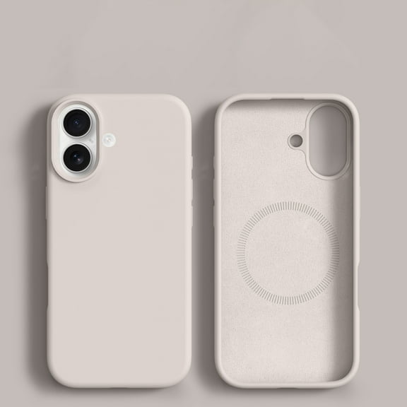 ELEHOLD Magnetic Case for iPhone 17, Shockproof Silicone Phone Case, Precise Cutouts, Wireless Charging Support,White