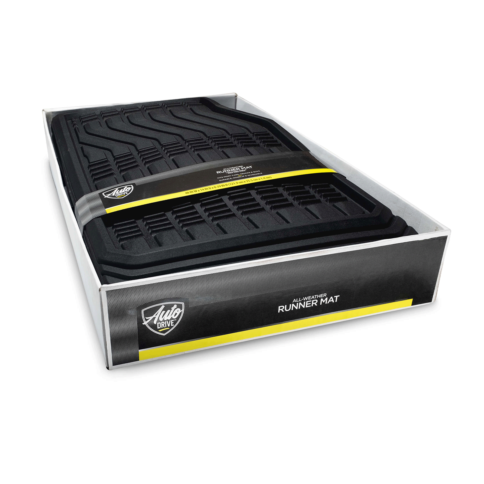 Auto Drive All Weather Rear Floor Mat, Black photo 5