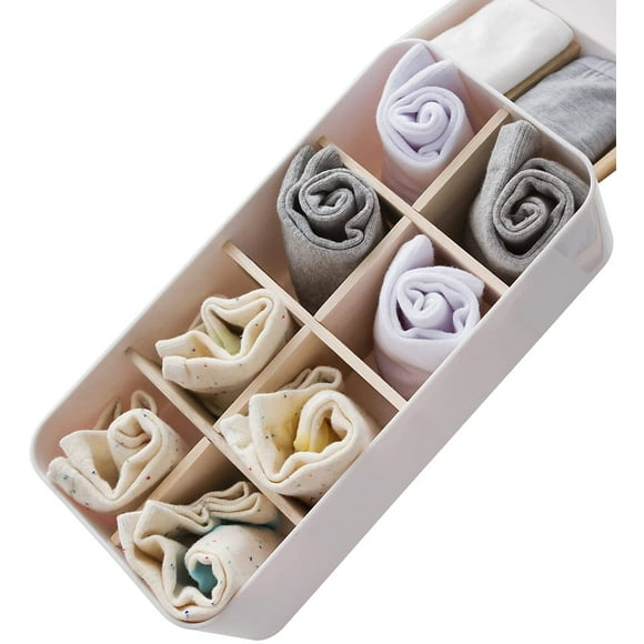 8 Compartment Socks and Underwear Organizer Camphor Wood Storage