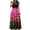 #5-Pink, variant on Patlollav Halloween Dresses Womens Long Dress Short Sleeve Colorful Print Beach Casual Maxi Sundress
