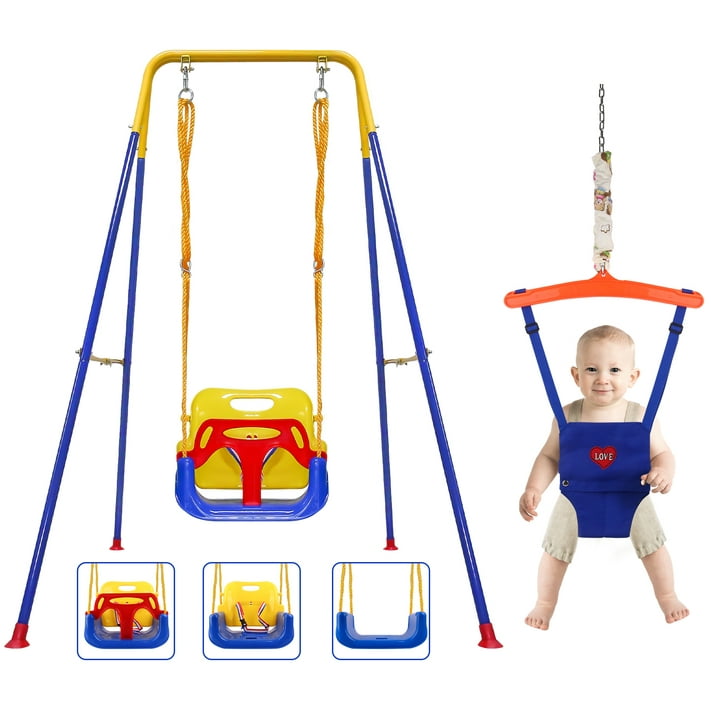 Everest 4in1 Toddler Swing Set and Baby Jumper for Active Babies