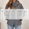 thumbnail image 3 of Alkepwun Detachable Hooded Jackets for Women Plaid Lining Inside Hood and Cuffs Zip Up Snap Button Loose Fit Casual Jacket with Pockets for Daily Wear Outdoor Activities, 3 of 7