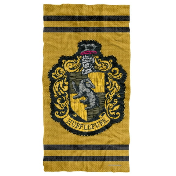Harry Potter Hufflepuff Crest Officially Licensed Beach Towel 30' X 60'