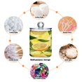 thumbnail image 4 of Ryvnso 2 Pack Qtip Holder Organizer Watercolor Lemon Leaves Bathroom Cotton Swabs Cans Storage Canister, 4 of 7